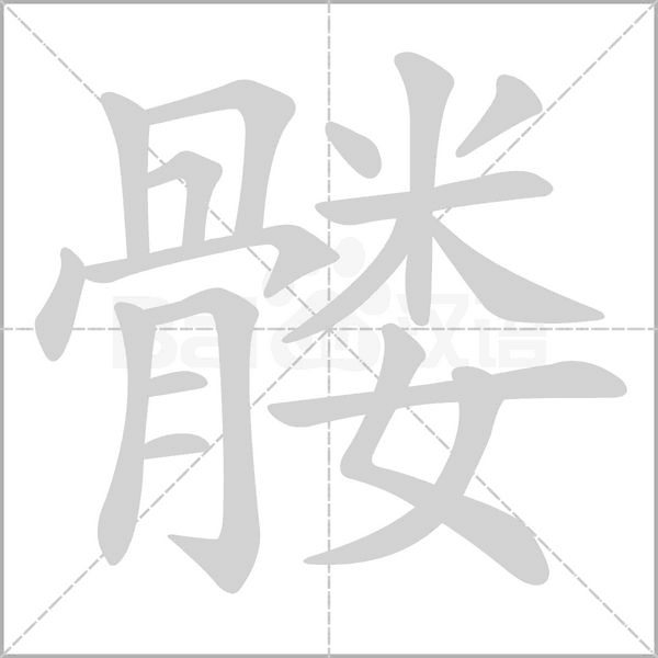 髅的笔顺动画演示